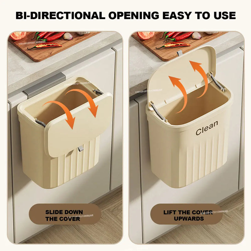 Harmonia Kitchen Trash Can - Flexible Installation Anywhere.